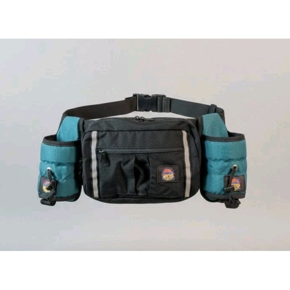 VTG Sun Dog Fanny Pack Bag Green Belt Waist Adjustable Outdoor Zip Retro 90s USA